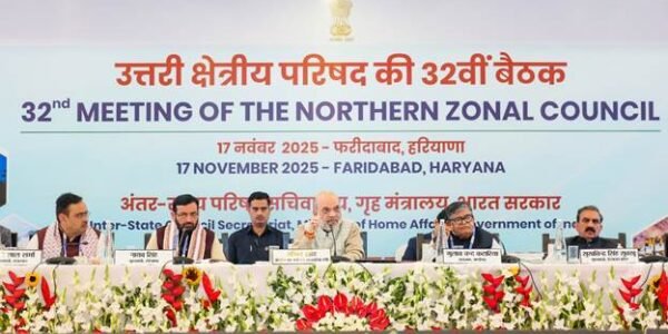 Home Minister Amit Shah chaired the 32nd meeting of the Northern Zonal Council in Faridabad, Haryana today.