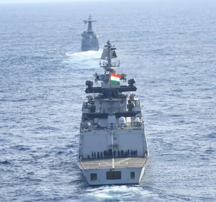 INS Sahyadri conducts exercises with the Philippines Navy ahead of deployment to Manila Port, Philippines
