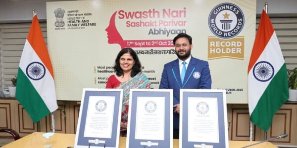 India sets three Guinness World Records under the "Healthy Women, Strong Families Campaign"
