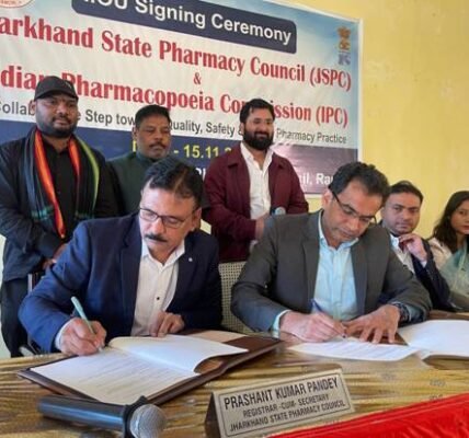 Indian Pharmacopoeia Commission signs MoU with Jharkhand State Pharmacy Council
