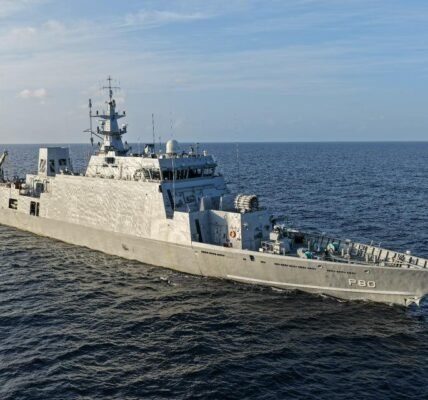 Navy commissions country first indigenously built anti-submarine warfare corvette - INS Mahe in Mumbai