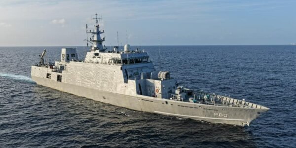 Navy commissions country first indigenously built anti-submarine warfare corvette - INS Mahe in Mumbai