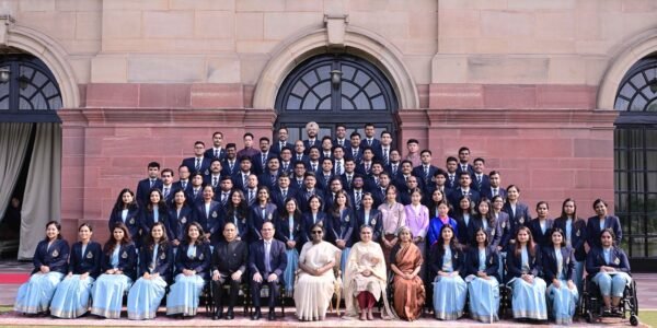 Officer Trainees of the Indian Revenue Service (Customs and Indirect Taxes) call on President Murmu