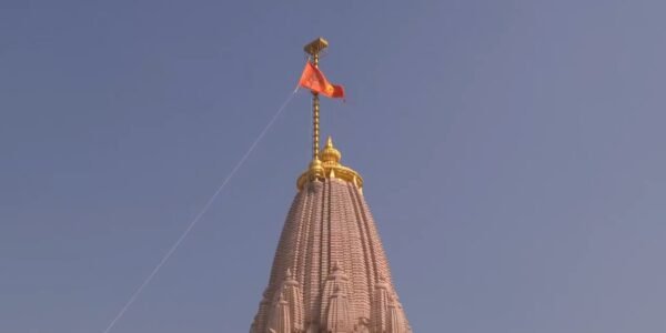 PM Modi and Mohan Bhagwat hoisted the saffron flag on the summit of the sacred Shri Ram Janmabhoomi temple.