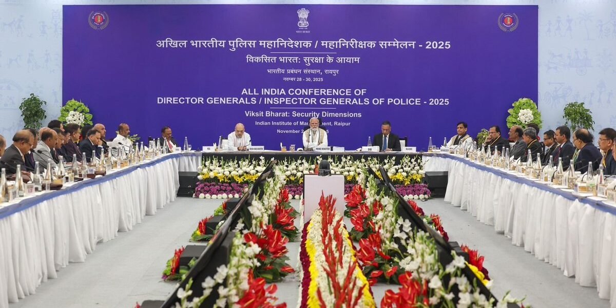 PM Modi chaired the first day of the Conference of Directors General and Inspectors General of Police (DGPs -IGPs) in Raipur today