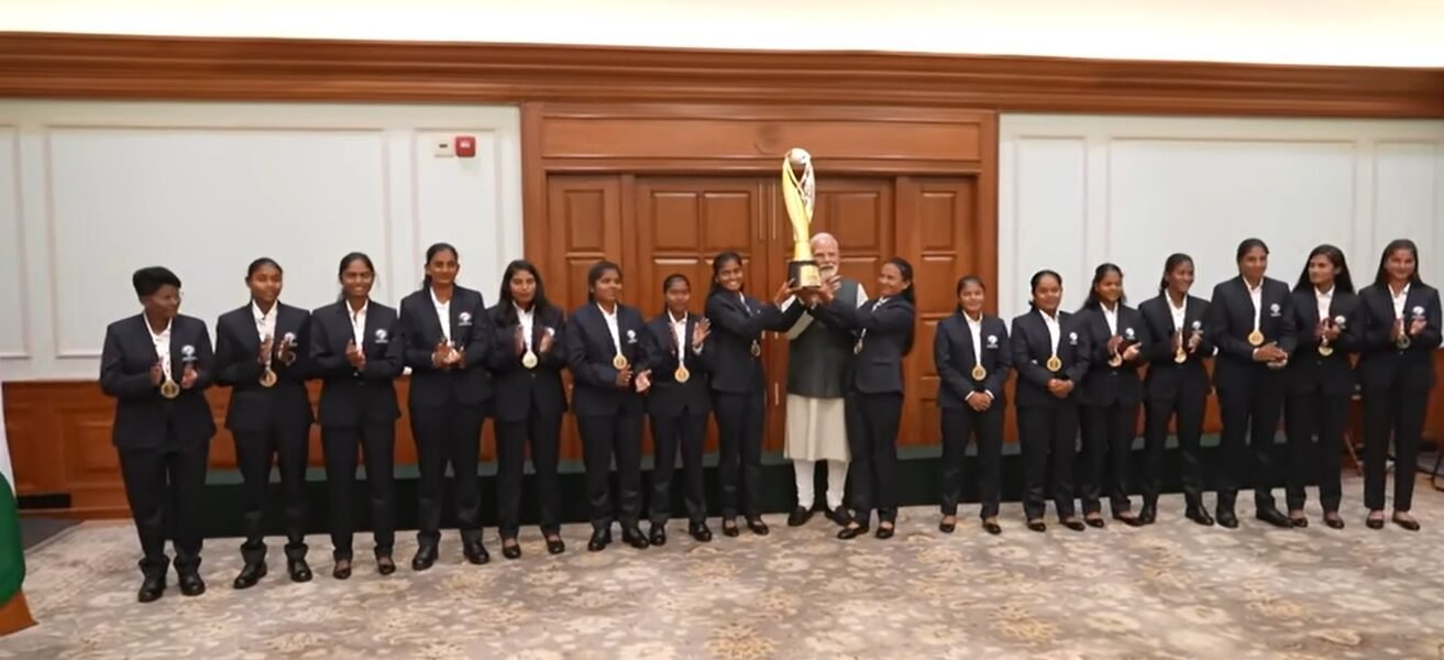 PM Modi interacts with T20 Cricket World Cup winning Indian women visually impaired players