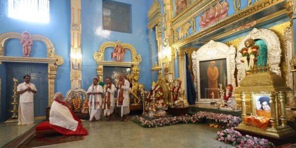 PM Modi pays tribute to Sri Sathya Sai Baba at Prasanthi Nilayam