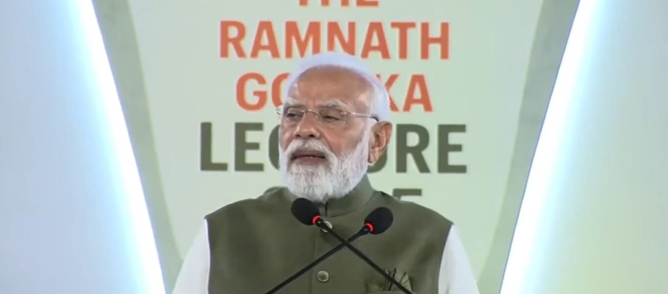 PM Narendra Modi delivers the 6th Ramnath Goenka Lecture