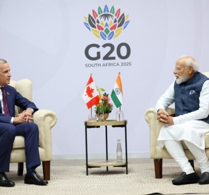 PM Narendra Modi held a bilateral meeting with Canadian PM Mark Carney on the sidelines of the G-20 Summit
