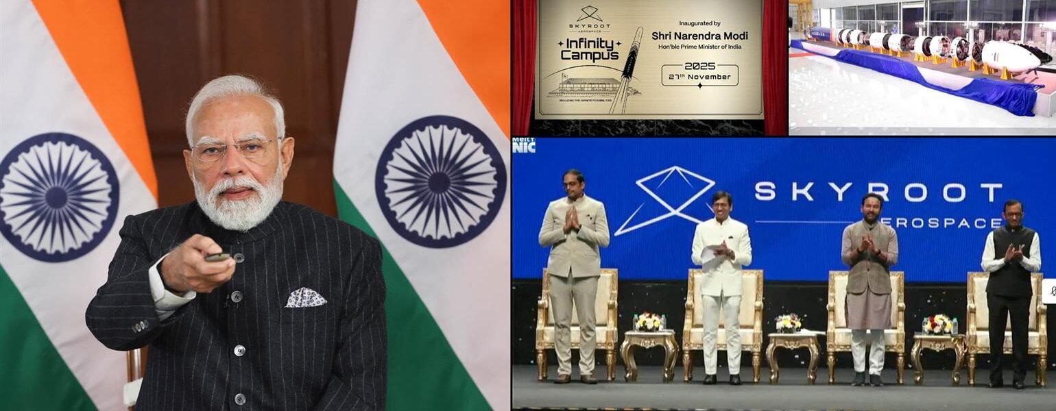 PM Narendra Modi inaugurated the Skyroot Infinity Campus in Hyderabad via video conferencing.