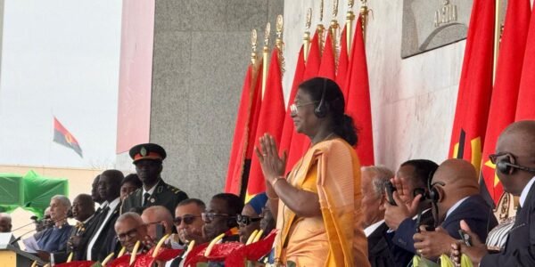 President Draupadi Murmu attended the celebrations of the 50th anniversary of Angola independence