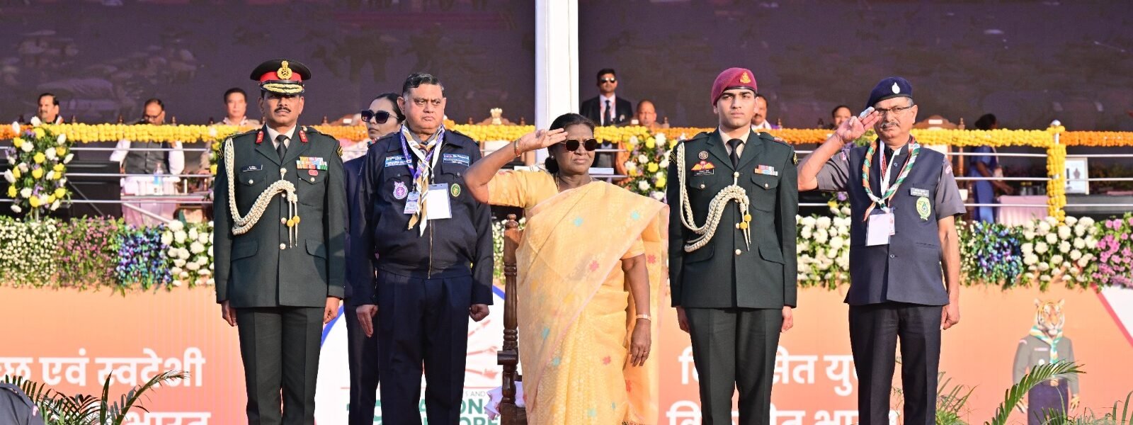 President Draupadi Murmu attended the closing ceremony of the Diamond Jubilee of the Bharat Scouts and Guides and addressed its 19th National Jamboree in Lucknow.