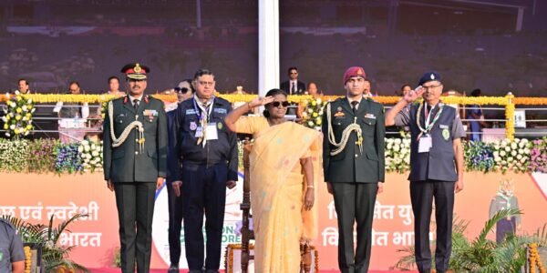 President Draupadi Murmu attended the closing ceremony of the Diamond Jubilee of the Bharat Scouts and Guides and addressed its 19th National Jamboree in Lucknow.