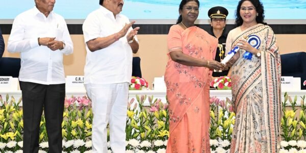 President Draupadi Murmu presented the 6th National Water Awards and Jal Sanchay-Jan Bhagidari Awards in New Delhi