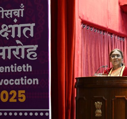 President Draupadi Murmu today attended the 20th Convocation of Kumaon University in Nainital, Uttarakhand.