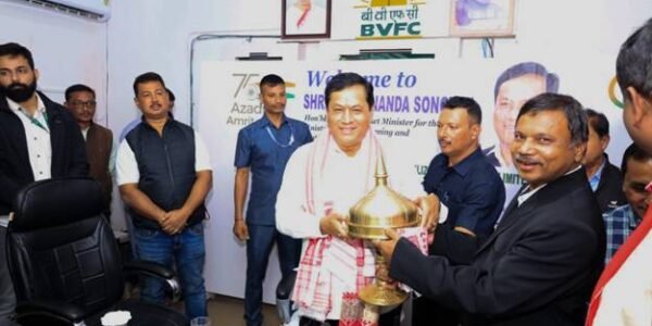 Union Minister Sarbananda Sonowal reviews development works at Namrup Fertilizer Plant