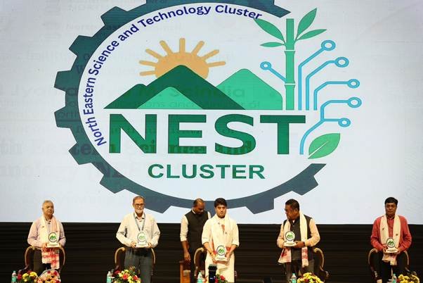 Union Minister Scindia inaugurated the North Eastern Science and Technology Cluster (NEST) in Assam and laid the foundation stone for development projects worth Rs 635 crore.