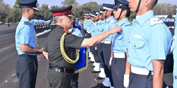 A joint passing out parade was held at the Air Force Academy (AFA).