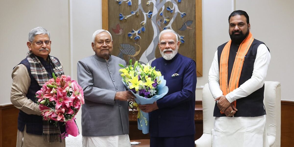 Chief Minister and Deputy Chief Minister of Bihar, along with a Union Minister, met with Prime Minister Modi