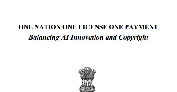 DPIIT has published the first part of the working paper on the AI-copyright interface.
