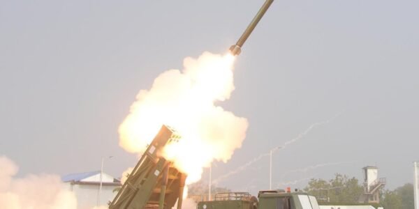 DRDO successfully conducted the first test of the long-range Pinaka guided rocket from the Integrated Test Range in Chandipur.