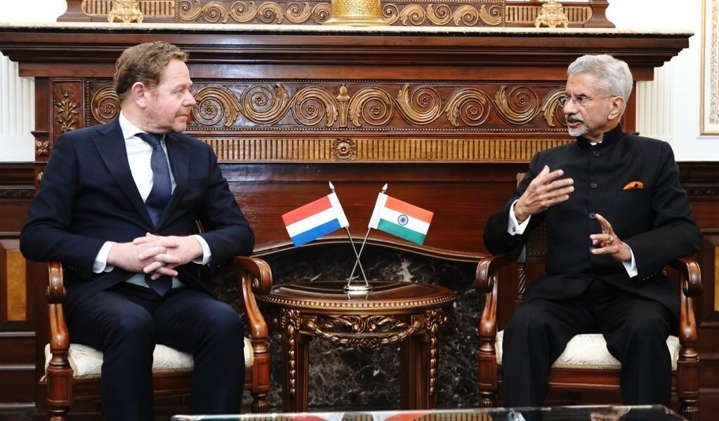 EAM Dr. S. Jaishankar met with Netherlands Foreign Minister David van Weel in Delhi