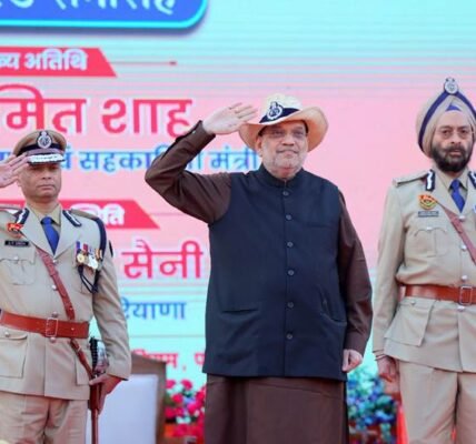 Home Minister Amit Shah addressed the Haryana Police passing out parade ceremony in Panchkula.