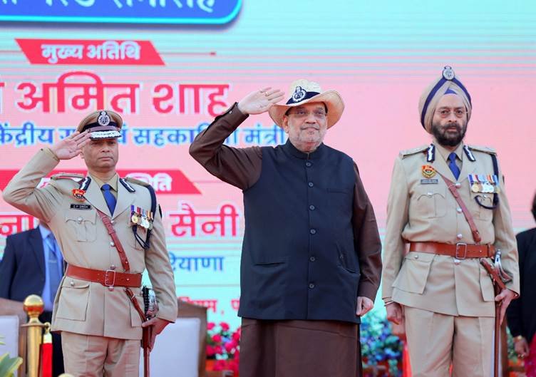 Home Minister Amit Shah addressed the Haryana Police passing out parade ceremony in Panchkula.