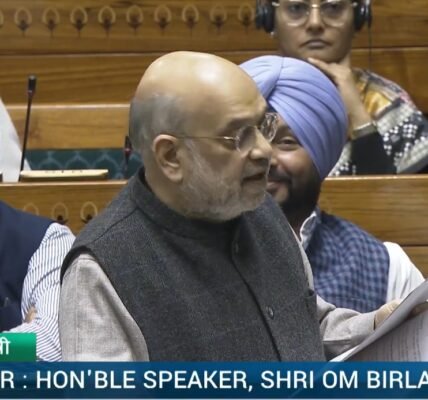 Home Minister Amit Shah participated in the discussion on electoral reforms in the Lok Sabha today.