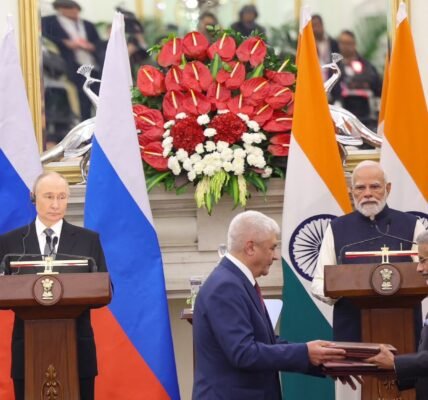 India and Russia today signed several agreements in areas related to defense, trade, economy, healthcare, education, culture and media.