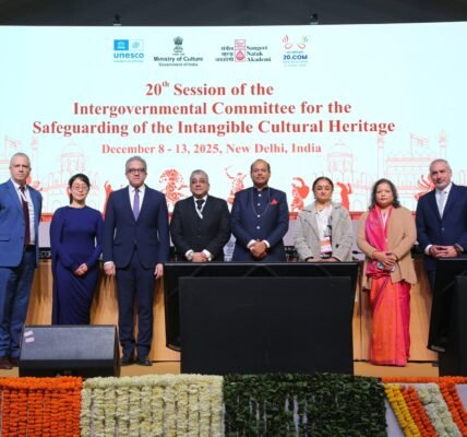 India hosted the 20th session of UNESCO Intergovernmental Committee for the Safeguarding of Intangible Cultural Heritage