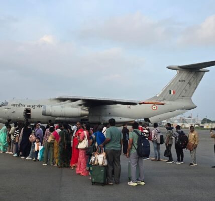 Indian Air Force evacuates 335 Indian passengers stranded at Colombo airport due to Cyclone Ditwa from Sri Lanka