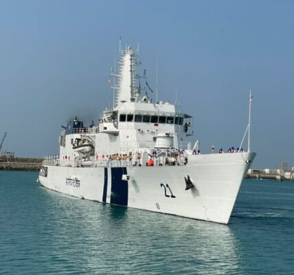 Indian Coast Guard ship Sarthak arrived at the Chabahar port in Iran on a strategic visit.