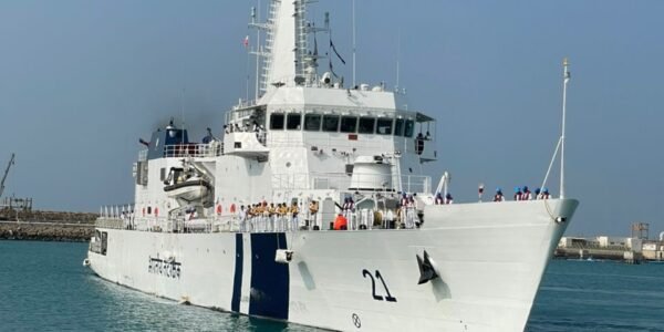 Indian Coast Guard ship Sarthak arrived at the Chabahar port in Iran on a strategic visit.