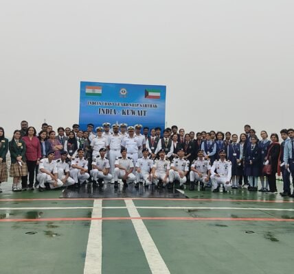 Indian Coast Guard ship Sarthak has arrived at Shuwaikh port in Kuwait