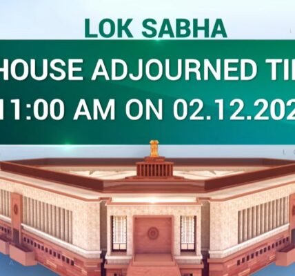 Lok Sabha proceedings adjourned for the day due to uproar by the opposition on various issues.