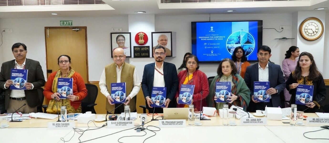 NITI Aayog released a report in New Delhi on strengthening the corporate bond market in India