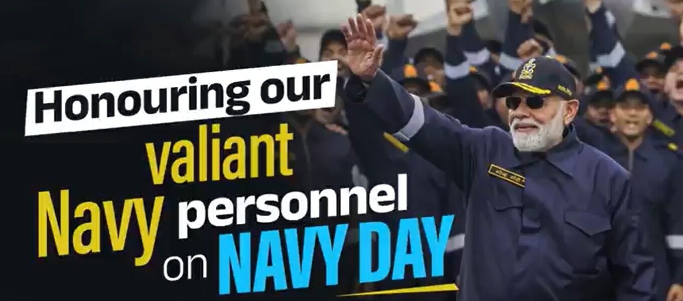 PM Modi greets all personnel of the Indian Navy on Navy Day today