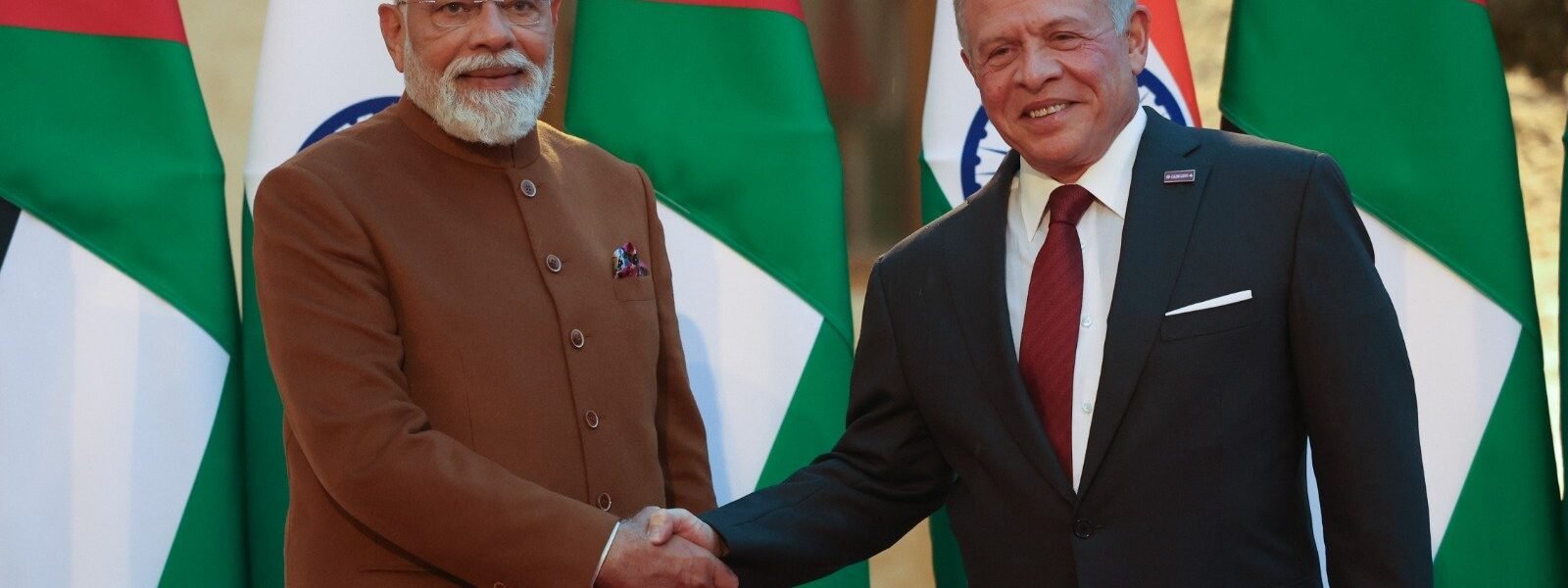 PM Modi held delegation-level talks with King Abdullah II of Jordan in Amman.