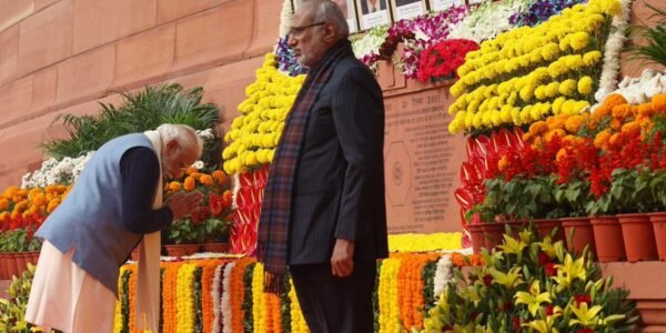 PM Modi paid tribute to the martyrs of the 2001 Parliament attack.