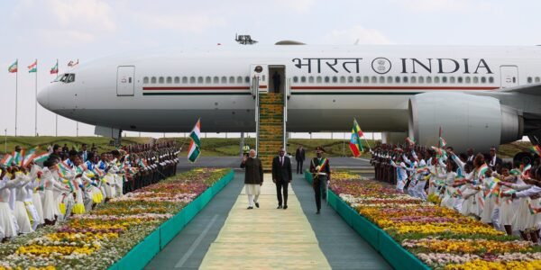 PM Narendra Modi arrived in Addis Ababa, Ethiopia.
