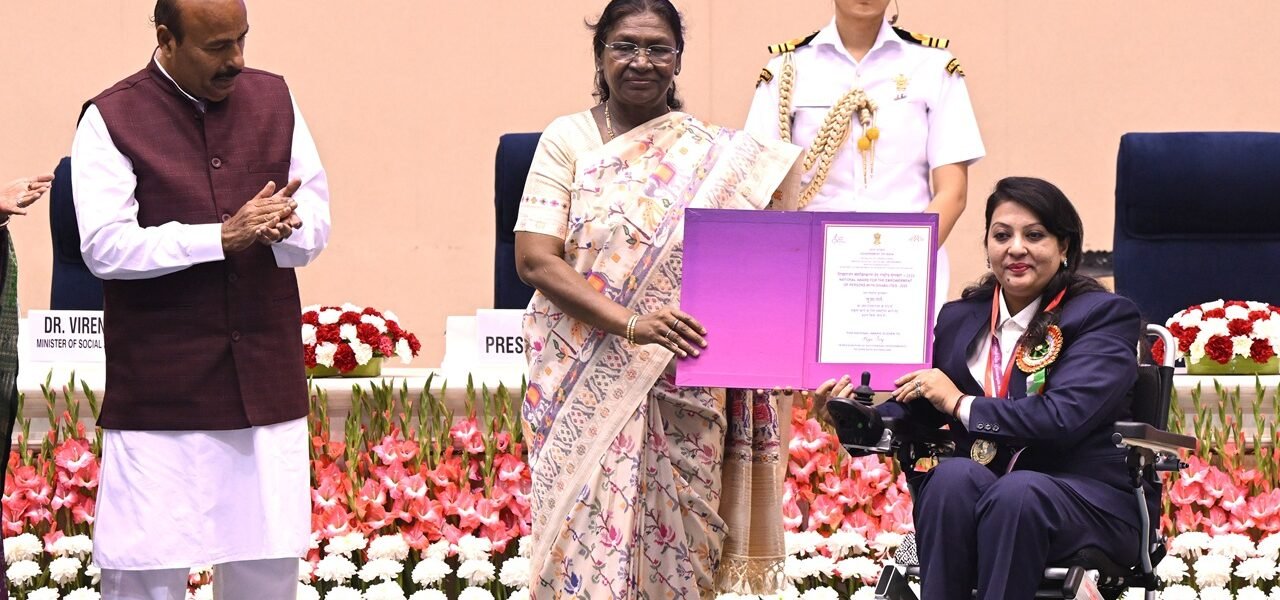 President Draupadi Murmu presented the National Disability Empowerment Awards for the year 2025.