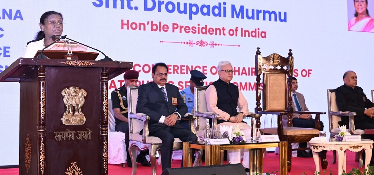 President Droupadi Murmu inaugurated the National Conference of Chairpersons of Public Service Commissions in Hyderabad.