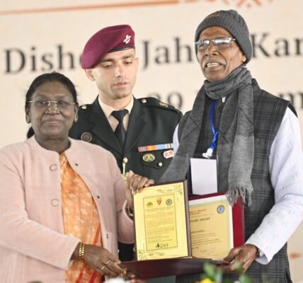 President Droupadi Murmu participated in the 22nd Parsi Mah and Ol Chiki centenary celebrations held in Jamshedpur.