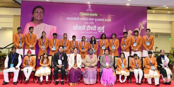 President Droupadi Murmu presented the 'Prime Minister's National Children's Awards' in New Delhi today.