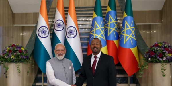 Prime Minister Narendra Modi held talks with Ethiopian Prime Minister Abiy Ahmed Ali.