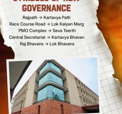 Prime Minister Office renamed as Seva Teerth, Raj Bhavan and Raj Niwas now Lok Bhavan and Lok Niwas