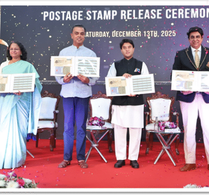 Union Minister Jyotiraditya M. Scindia unveiled a commemorative postage stamp on the occasion of the 150th anniversary of Bombay Gymkhana.