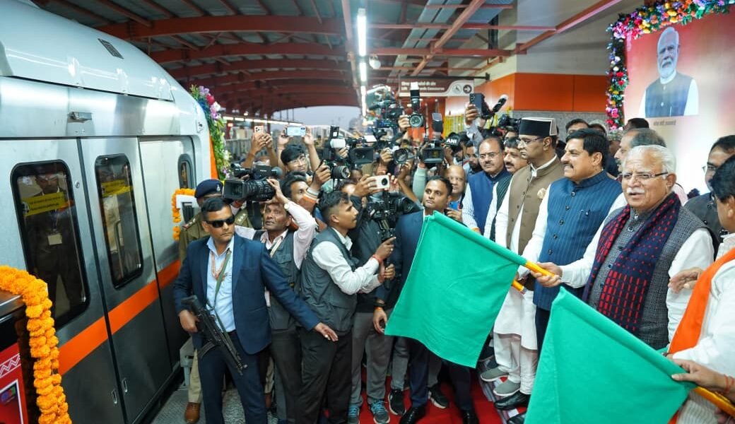Union Minister Manohar Lal and Madhya Pradesh Chief Minister Dr. Mohan Yadav inaugurated the Bhopal Metro.