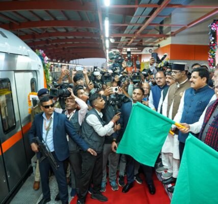Union Minister Manohar Lal and Madhya Pradesh Chief Minister Dr. Mohan Yadav inaugurated the Bhopal Metro.
